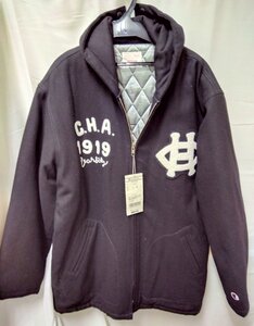 未使用品 ★Champion products チャンピオンプロダクツ★ ブルゾン 中綿ジャケット ワッペン刺繍 サイズ JASPO M 新品タグあり 00874