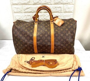 LOUIS VUITTON ルイヴィトン モノグラム キーポル50 ボストンバッグ M41426 ショルダーストラップ、保存袋付 fah 11A824