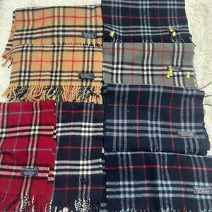 BURBERRY マフラー　8点セット　カシミア100% まとめ売り　 バーバリー ストール　ひざ掛け　ウール100%　まとめ　1円　14