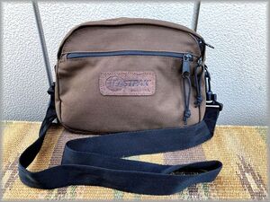 ★EASTPAK イーストパック　USA製　ショルダー　ポーチ　バッグ　茶色★検 70s 80s 90s ビンテージ オールド アウトドア リュック ウエスト