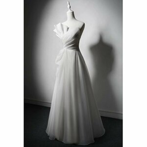 ホステス キャバ嬢 ゴージャス ドレス 結婚式 ホワイト パーティードレス コンテスト ワンピース ロング 上品 高質 スナック衣装