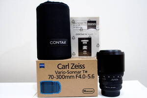  コンタックス　Contax N Vario-Sonnar 4-5.6/70-300mm　contaxNマウント用　フード　ポーチ　元箱付　美品