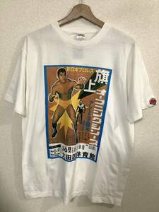 新日本プロレス　2002年　旗揚げプリント　半袖Tシャツ　未使用品　格闘技　ビンテージ　古着　アントニオ猪木展　