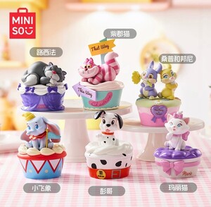 MINISO　海外限定　ディズニー　DISNEY　カップケーキ小物入れ　フィギュア　６個入れアソートボックス