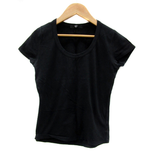 ビッキー VICKY COUTURE Tシャツ カットソー 半袖 ラウンドネック 無地 2 黒 ブラック /YS35 レディース