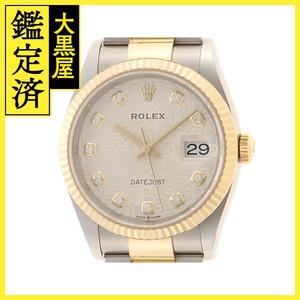 2019年12月　保証書あり　ROLEX　ロレックス　デイトジャスト　126233G　YG/SS　ダイヤ　自動巻き2120000298561【432】