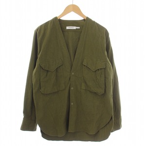 ノンネイティブ nonnative 19AW CARPENTER SHIRT JACKET COTTON FLANNEL シャツ ジャケット M カーキ NN-SJ3603 メンズ