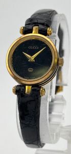 【グッチ　１円～】　「GUCCI」 　シェリーライン　ブラック　腕時計　レディース　クォーツ　E11571