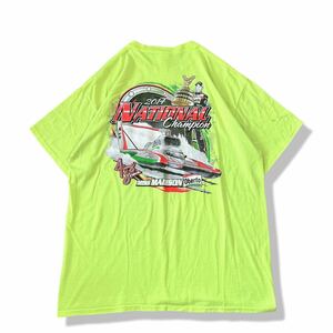 JERZEES(ジャージーズ) H1 競艇 ヘビーウェイト レーシングTシャツ XL 半袖 クルーネック 両面プリント プリントロゴ スーベニアTシャツ