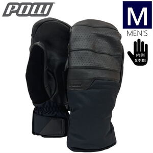 ○22-23 POW AUGUST 2.0 SHORT MITTEN カラー:BLACK Mサイズ パウ グローブスキー スノーボード