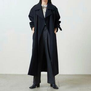 MARW UNITED ARROWS マルゥ ユナイテッドアローズ トレンチコート ブラック レディース ロング ベルト アウター ジャケット S 36 黒