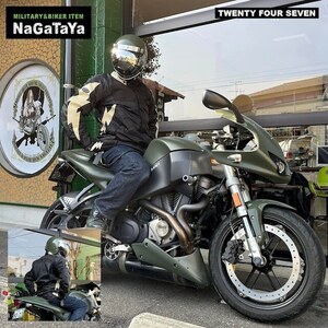 トゥエンティ フォー セブン TWENTY FOUR SEVEN 24/7 ライトニングウィンタージャケット 防寒 防水ジャケット 黒×アイボリー Lサイズ