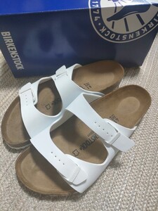 新品 BIRKENSTOCK ビルケンシュトック NEVADA ネバダ 26.5cm 41 白 ホワイト サンダル 正規品 レギュラーフィット レザー ドイツ製