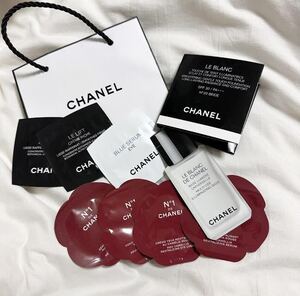 ★100円～★CHANEL シャネル 化粧品 サンプル ９点セット 紙袋付き ファンデーション 美容液 目元クリーム クリーム ベース