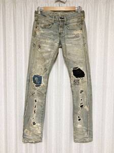 [DeeTA] 定価69,120 5周年限定 TEARS DOUGLAS NEO LOOSE SKINNY リペア加工 ルーズスキニー デニムパンツ 27 DTA-001-SP5 ディーティーエー