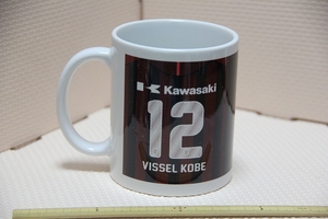 陶器製 ヴィッセル神戸 12 マグカップ VISSEL KOBE Kawasaki 検索 カワサキ ロゴ Jリーグ サッカー 応援 グッズ