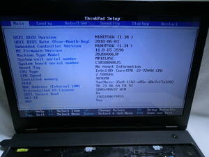 【ジャンク】Lenovo ThinkPad L570 (キーボード欠品・パッド不調) Core i5-7200U/メモリ4GB/15.6型 WXGA(1366×768)/管理番号:NPC2410-319