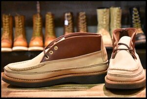 【8E 未使用】RUSSELL MOCCASIN ラッセルモカシン スポーティングクレーチャッカ バーラップ×ブラウン ビブラム2060 ブーツ HOPESMORE