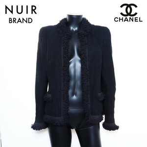 シャネル CHANEL ジャケット レーヨン Size:46 ブラック