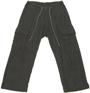 ■ATTACHMENT LINEN CROPPED EAZY CARGO PANTS【1】BLK新同極美品