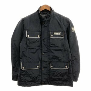 SALE// Belstaff ベルスタッフ Gold Label ナイロンジャケット 大きいサイズ バイクウェア ネイビー (メンズ XXL) Q0518