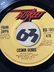 試聴 ジャズ・ロック FRANK ZAPPA COSMIK DEBRIS 両面EX+ 1974年キーボードはジョージ・デューク 