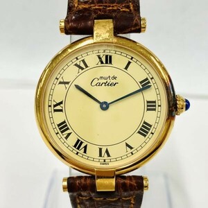 D321-CH1-625 ◎ Cartier カルティエ VERMEIL マストヴァンドーム ヴェルメイユ 590003 クオーツ 腕時計 925 稼働 総重量約24.57g