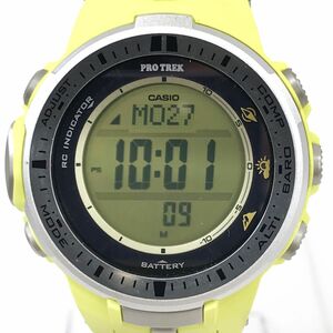 超美品 CASIO カシオ PROTREK プロトレック 腕時計 PRW-3000-9 電波ソーラー タフソーラー イエロー マルチバンド6 動作確認済 箱付き