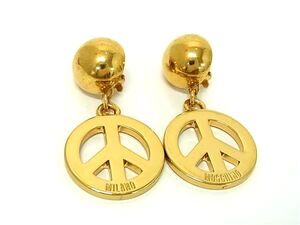 1円 MOSCHINO モスキーノ クリップ式 イヤリング アクセサリー レディース ゴールド系 BM4308