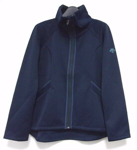 新品★DESCENTE★デサント★ダンボールスウェットジャケット★S★ネイビー★レディース★ジャージ★リフレクター★抗菌防臭★ストレッチ