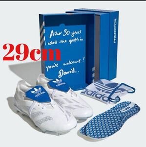 29cm 新品 David Beckham × adidas Predator Elite FG Footwear White/Blue Bird　デビッドベッカム × アディダス プレデター エリート 