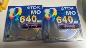 TDK 3.5インチ MOディスク 640MB 2枚 Macintoshフォーマット済み MO-R640MA　