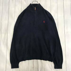 Polo by Ralph Lauren ポロ ラルフローレン ハーフジップ コットンニット セーター XXL