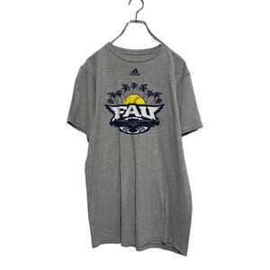 adidas 半袖 プリントTシャツ M グレー アディダス クルーネック FAU 古着卸 アメリカ仕入 a605-8493