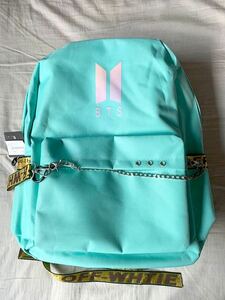 リュックサック　BTS/防弾少年団 ロゴマーク入り BACKPACK、スクールバッグ　男女兼用　アクアマリン