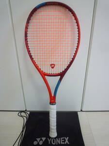 YONEX ヨネックス 硬式テニスラケット VCORE95 ブイコア95 2021年モデル G2 レッド×ブルー 巾着バッグ付き USED TENNIS スポーツ用品