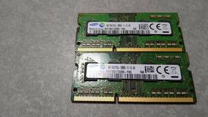 Samsung★メモリー【1Rx8 PC3L-12800S-11-13-B4】4GB×2/送料込/中古