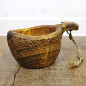 ククサ KUKSA カップ ウッド マグ 木製 コップ 食器 キャンプ ブッシュクラフト アウトドア ce01ms-rk26y07725