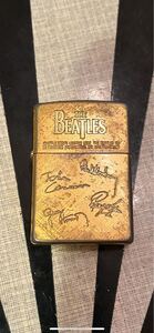 レアモノ！☆ビートルズ☆ヴィンテージ ビンテージZIPPO ジッポー 1992年製☆THE BEATLES各メンバーサイン☆オイルライター☆Apple Record