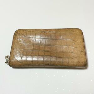 MIU MIU ミュウミュウ 長財布 財布 ブランド ラウンドファスナー カード レディース カード入れ お札入れ 小銭入れ コインケース 送料無料