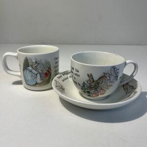 WEDGWOOD ウェッジウッド PETER RABBIT ピーターラビット カップ&ソーサー コーヒーカップ マグカップ セット まとめて ENGLAND イギリス製