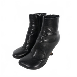 エムエムシックス メゾンマルジェラ MM6 Maison Margiela 18AW レザー アンクルブーツ 36 黒 ブラック S40WU0165 レディース