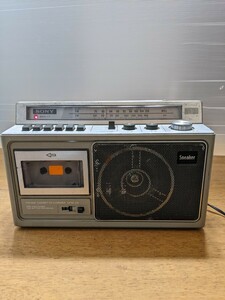 IY1362 SONY CFM-22 昭和レトロ AM&FMラジオ・カセットデッキ/ソニー 通電&ラジオ受信OK その他詳細動作未確認 現状品 JUNK