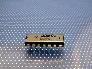 ★★★Texas Instruments　QUAD GENERAL-PURPOSE オペアンプ　RC4136N (プラスチックパッケージ) 未使用品　1個★★★