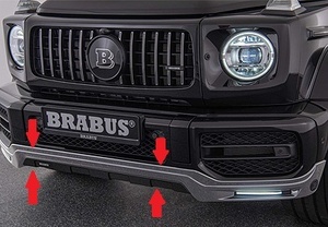 BRABUS ブラバス フロントバンパー リップ スポイラー メルセデスベンツ 新型Gクラス W463A AMG G63用 2018~ (G63バンパー移植車両も適合可