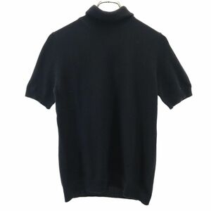 ユニクロ カシミヤ100％ 半袖 タートルネック セーター L ブラック UNIQLO +J レディース