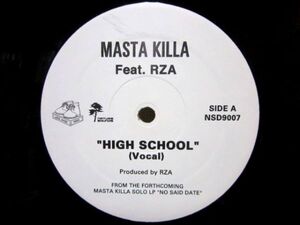 US ORIGINAL/インスト収録/MASTA KILLA - HIGH SCHOOL/PRO. RZA