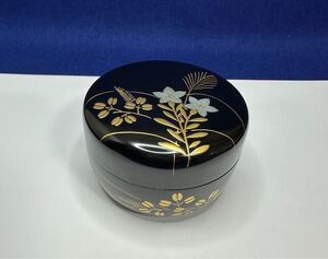 蒔絵 金彩 漆器 平棗 棗 黒 茶器 茶道具 煎茶道具