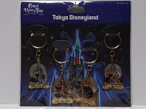 16▲180)ディズニー▲ディズニーランドＴＤＬ▲ワンス・アポン・ア・タイム　キーチェーン４個セット〈￥2,200〉