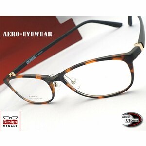 【眼鏡一式 度付レンズセット】★designメガネ★Aero-Eyewear 茶デミ ULTEM 超タフ・超軽量 度付き/度なし/伊達メガネ【メガネ通販】